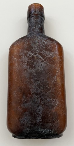 Vintage amber glass bottle - vintage,
