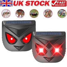 2Pcs Animal Repeller, Solar Nocturnal Animal Repeller with 2 Red Flashing Lights