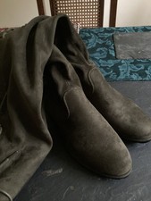 Khaki Ella Faux Suede Over The
