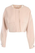 SOFT GOAT ECRU CASHMERE JACKET XSMALL