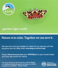 RSPB Pin Badge Garden Tiger Moth NIIC P03066