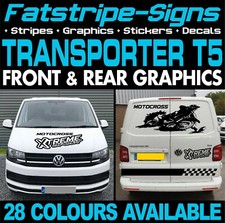 to fit VW TRANSPORTER T5 MOTOCROSS GRAPHICS STICKERS STRIPES CAMPER VAN SWB LWB