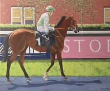 HORSE RACING FINE OIL PAINTING