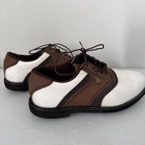 Tec golf shoes white - golf, white/brown