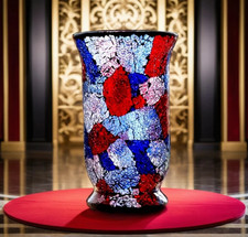 MOSAIC STAINED GLASS ART VASE