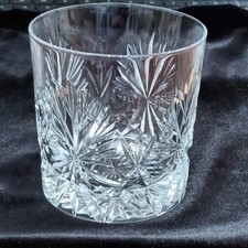 Vintage STAR of EDINBURGH Crystal Cut Glass Old Fashioned Whisky Tumbler