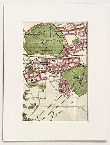 Vintage 1955 edinburgh map - map,