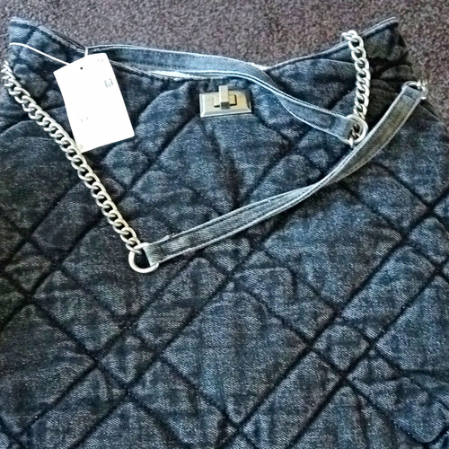 Primark grey quilted denim - grey,