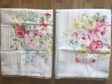Cath Kidston 2 Housewife Pillowcases Spring Bouquet Flower & Cheshire Stripe New