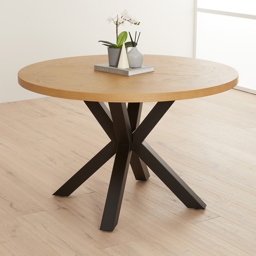 Round dining table black - table,