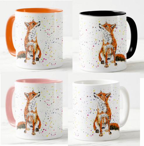 Fox hand painted watercolour - hand,