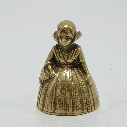 Vintage brass lady bell - vintage,
