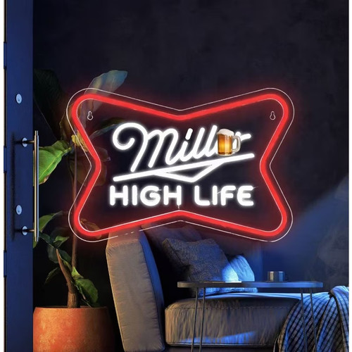 Retro miller light - retro, neon