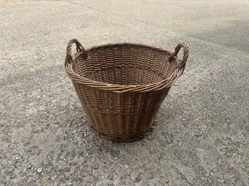 Large round wicker log - round, basket