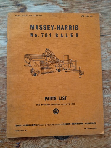 Massey harris 701 - massey, baler