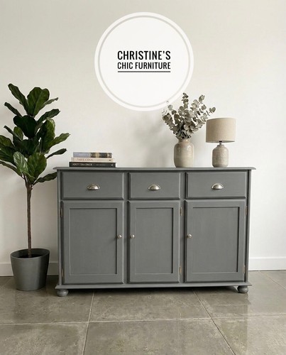 Painted grey solid wood - painted,