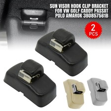 2Pcs Grey SUN VISOR HOOK CLIP