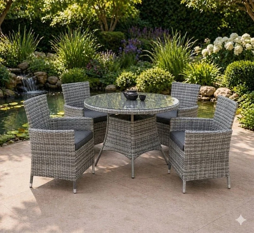 Aria round garden dining set - garden,