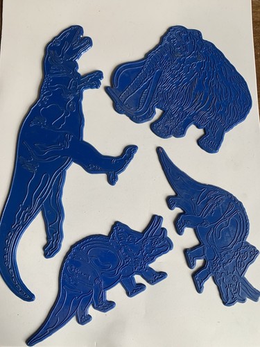 Dinosaur stencils embossing - stencils,