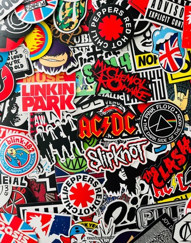 Rock band stickers - rock,