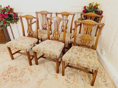 Vintage set solid oak - solid,