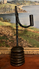 RARE RUSHLIGHT CANDLE HOLDER RUSH LIGHT RUSHNIP 18TH CENTURY #L5