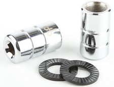 Pair Of 14mm Diamondback BMX & Scooters Mini Toe Stunt Pegs Trick Nuts Silver 