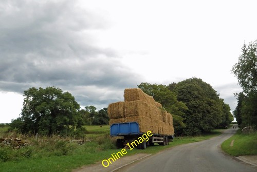 Photo 6x4 trailer with straw - trailer,