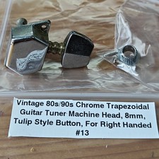 VTG 90s Single 1x Tulip Button Trapezoidal Peg Machine Head 8mm Right Handed #13