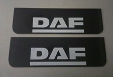 DAF  X 2 Lorry HGV Truck Mudflaps 18/60cm Smooth Black  Mud Flaps White Text