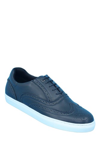 Mens leather brogue trainers - mens,