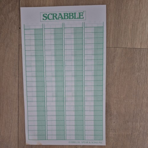 Official scrabble score sheets - scrabble,