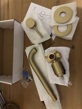 Brushed Brass Wall-Mounted Sink Mixer Tap