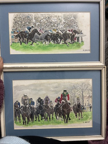 Pair framed horse - pair, of