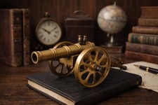 Vintage Style Brass Cannon