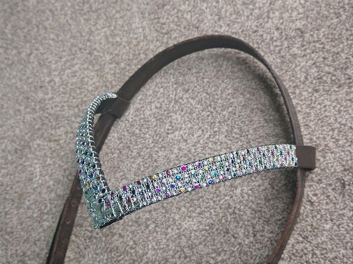 Shape bling browband - v,