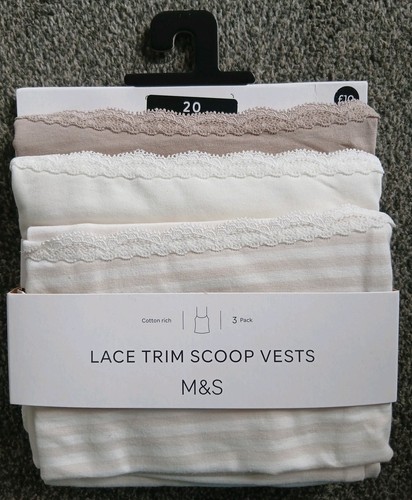 Lace trim scoop vests 3 - m&s,