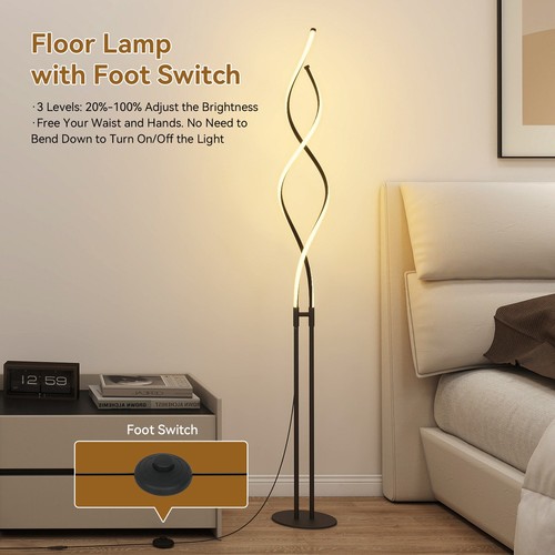 Led spiral floor lamp dimmable - led,