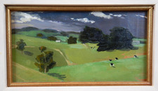 AUSTRALIAN OIL PAINTING ON CEDAR PANEL WINTER AT AIRREYS INLET PHILIP DAVEY 2001