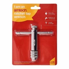 Amtech Chrome Plated Ratchet Tap Wrench M5-M12 Diy Tools Plumbing Spanner