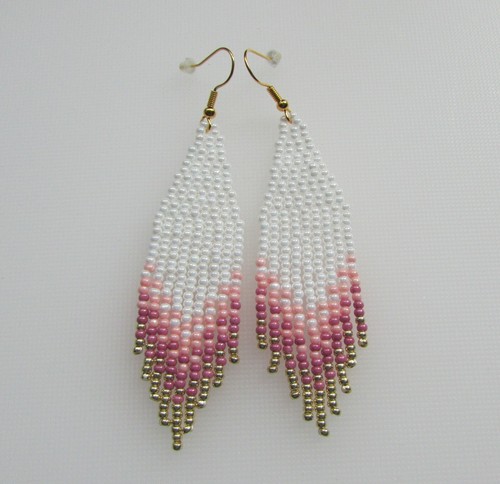 Seed bead fringe - fringe, earrings