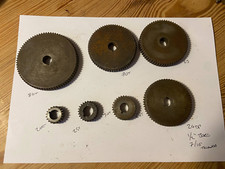 Set of 7 lathe change gears 24DP Hardinge, Smart & Brown, craftsman screwcutting