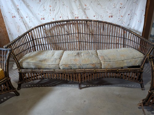 Rattan wicker sofa set 2 - sofa,