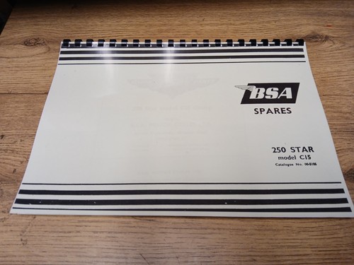 Bsa c15 parts book manual - bsa,