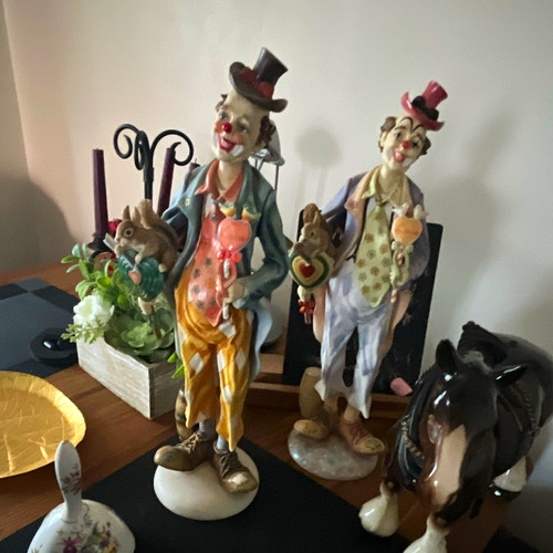 Porcelain clown figurines from - porcelain,