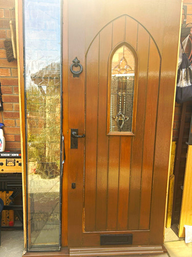 Solid oak wood front door - solid,
