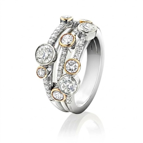 Silver crystal band - silver,