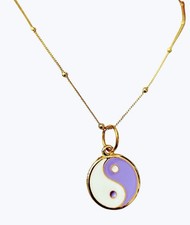 Brand New,  Yin and Yang Pendant Charm Necklace. Gold Plated
