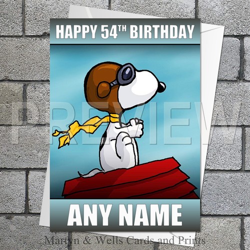 Snoopy birthday card 5x7 - snoopy,