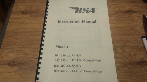 Bsa owners instruction manual - owners,
